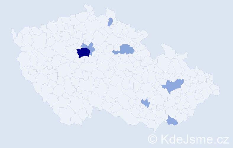 Jméno: 'Mahmoud', počet výskytů 16 v celé ČR