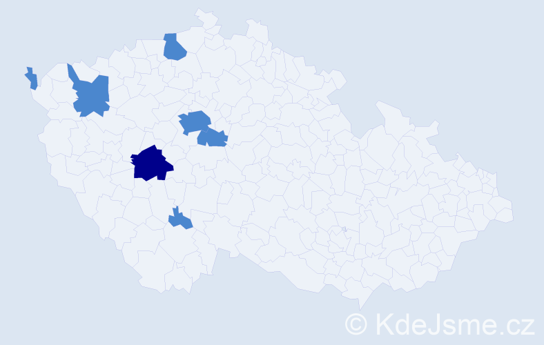 Jméno: 'Nicolae', počet výskytů 9 v celé ČR