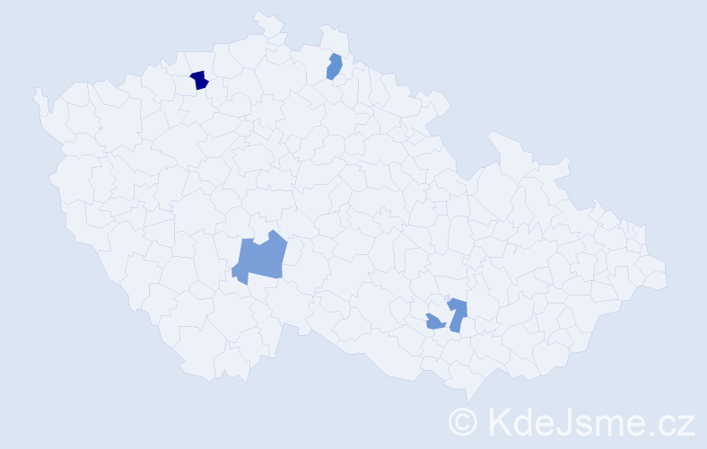 Jméno: 'Nikolas Josef', počet výskytů 4 v celé ČR