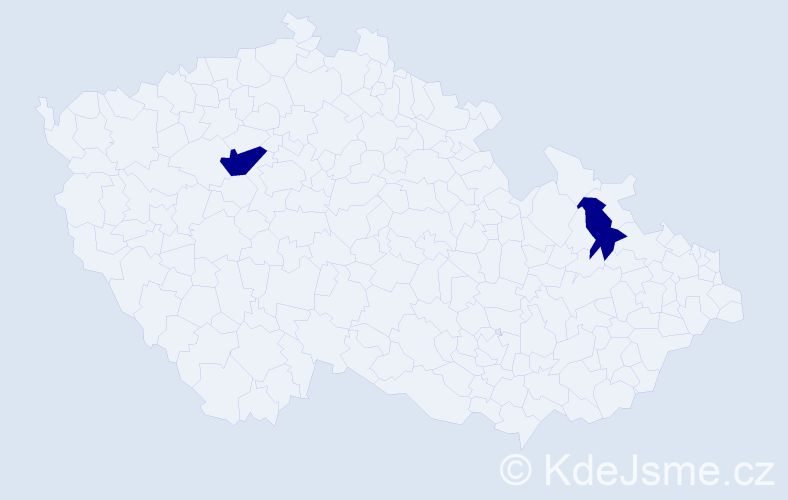 Jméno: 'Beau', počet výskytů 2 v celé ČR
