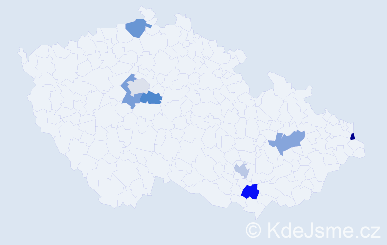 Jméno: 'Joana', počet výskytů 8 v celé ČR
