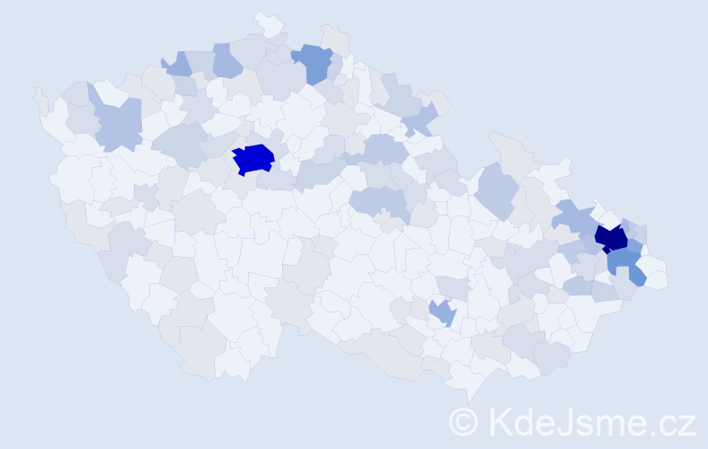 Jméno: 'Ilonka', počet výskytů 300 v celé ČR