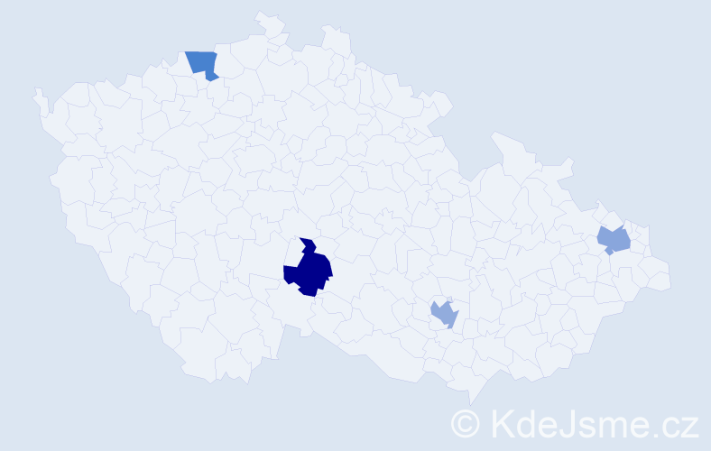 Jméno: 'Tomáš Radek', počet výskytů 4 v celé ČR