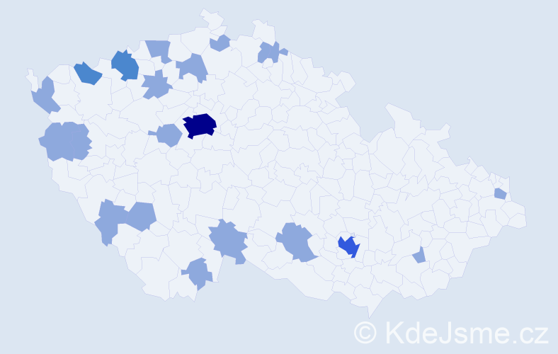 Jméno: 'Hans Peter', počet výskytů 29 v celé ČR