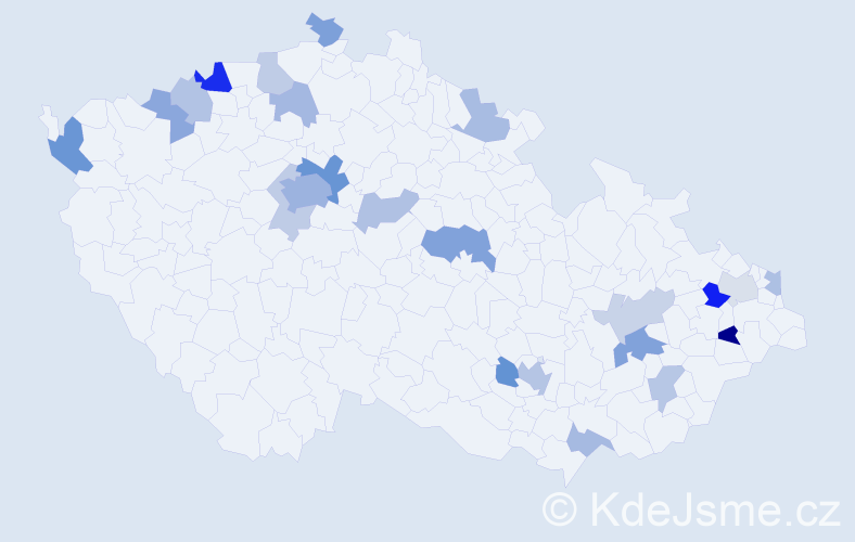 Jméno: 'Branko', počet výskytů 45 v celé ČR