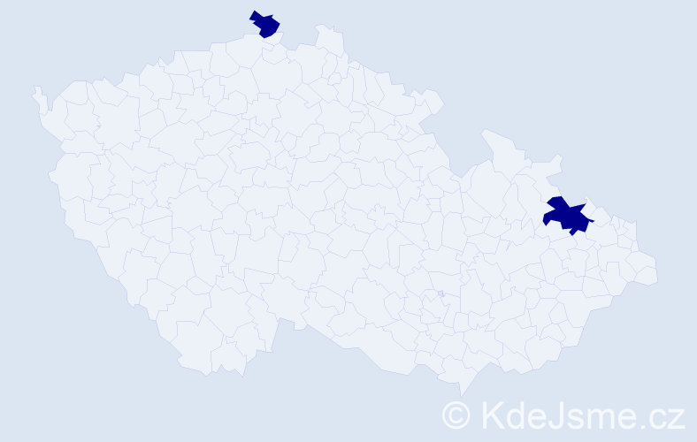 Jméno: 'Tereza Abigail', počet výskytů 2 v celé ČR