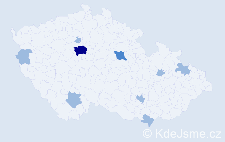 Jméno: 'Hong Phong', počet výskytů 13 v celé ČR