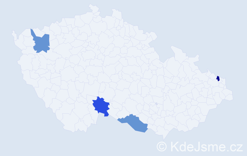 Jméno: 'Viktorie Petra', počet výskytů 4 v celé ČR