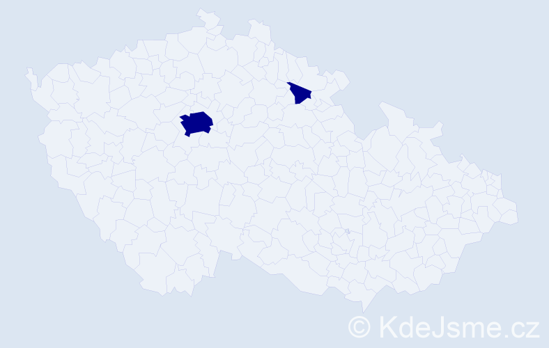 Jméno: 'Kari', počet výskytů 2 v celé ČR