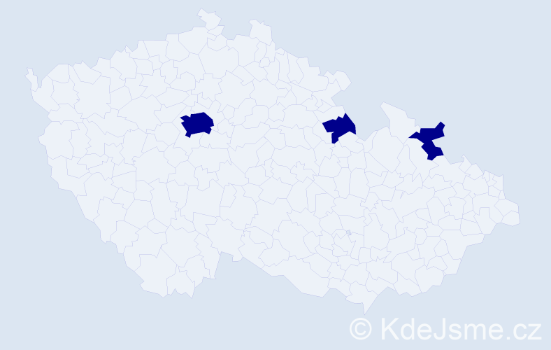 Jméno: 'Kosmas', počet výskytů 3 v celé ČR