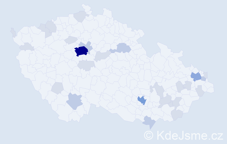 Jméno: 'Roberta', počet výskytů 58 v celé ČR