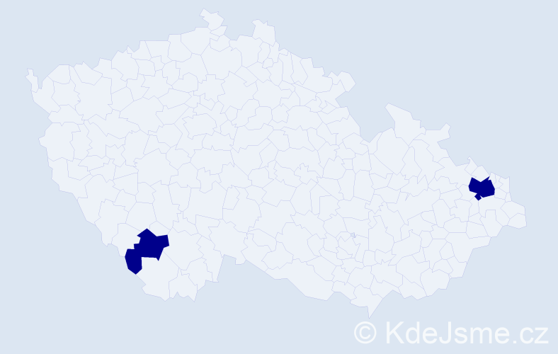Jméno: 'The Hong', počet výskytů 2 v celé ČR