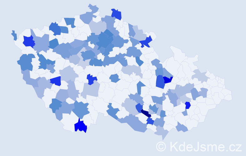 Jméno: 'Oksana', počet výskytů 184 v celé ČR