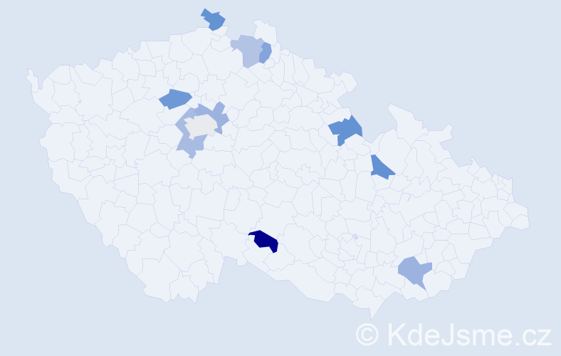 Jméno: 'Adam Jaroslav', počet výskytů 11 v celé ČR