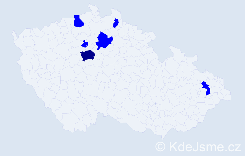 Jméno: 'Hong Thanh', počet výskytů 8 v celé ČR