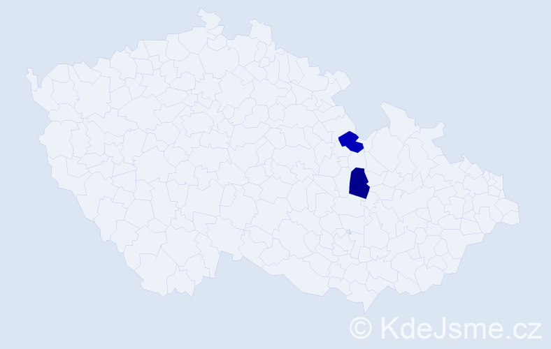 Jméno: 'Gislinde', počet výskytů 2 v celé ČR