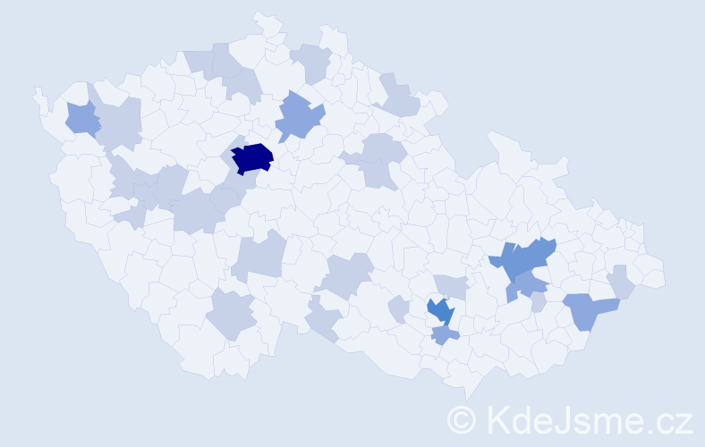 Jméno: 'Anette', počet výskytů 55 v celé ČR