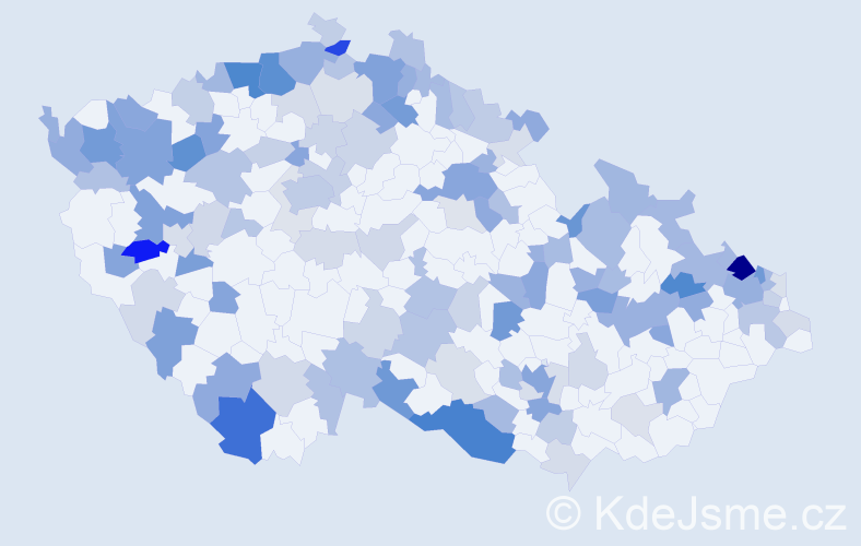 Jméno: 'Heřman', počet výskytů 286 v celé ČR