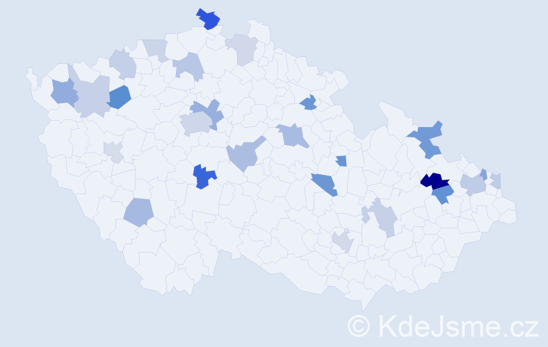 Jméno: 'Bela', počet výskytů 42 v celé ČR