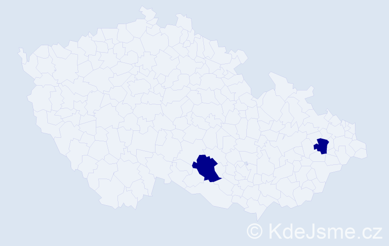 Jméno: 'Aňa', počet výskytů 2 v celé ČR