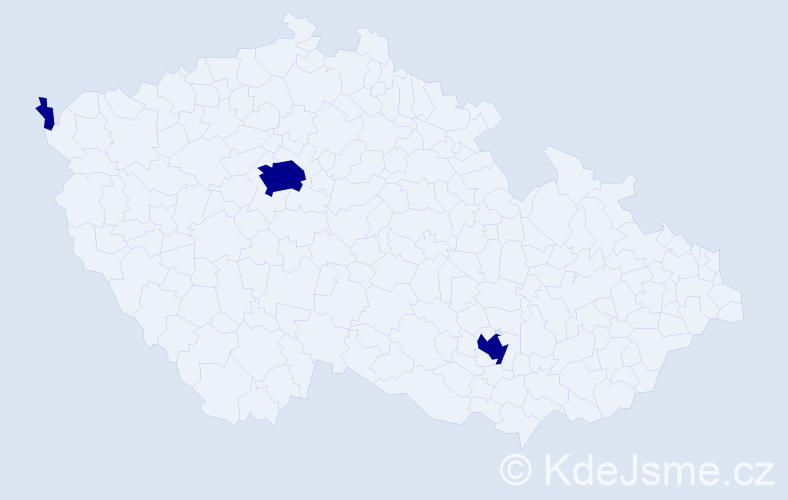 Jméno: 'Veli', počet výskytů 3 v celé ČR