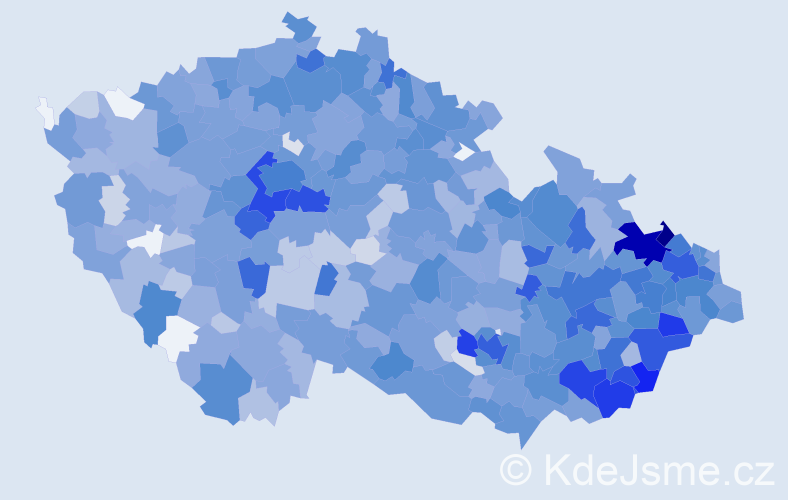 Jméno: 'Amálie', počet výskytů 2533 v celé ČR