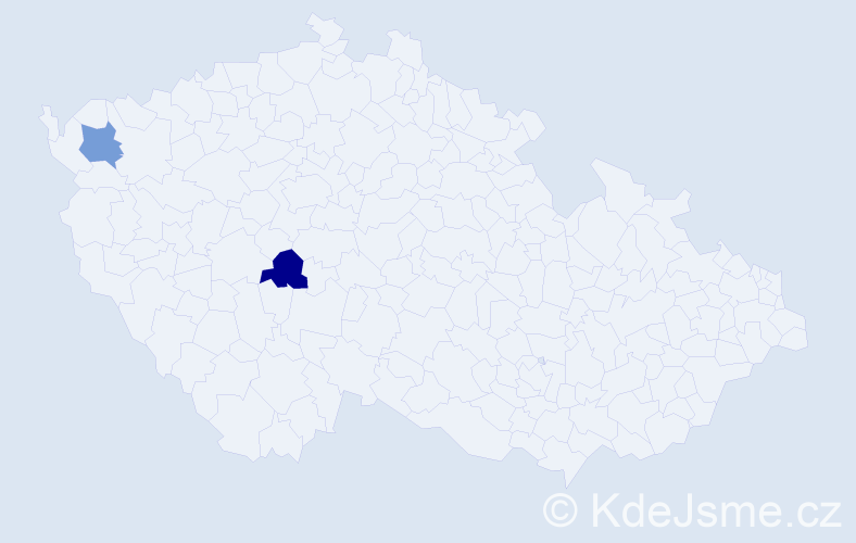 Jméno: 'Adelka', počet výskytů 2 v celé ČR