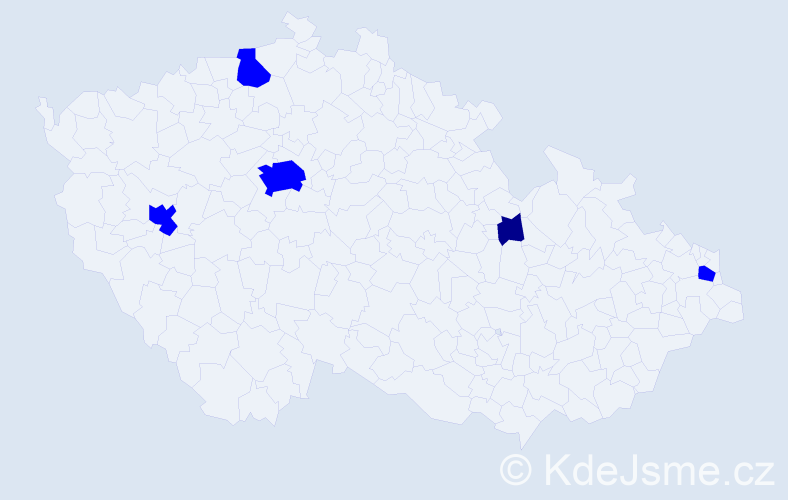 Jméno: 'Serge', počet výskytů 6 v celé ČR