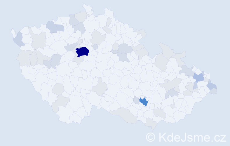 Jméno: 'Stefan', počet výskytů 136 v celé ČR