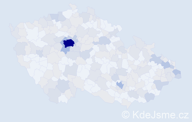 Jméno: 'Ráchel', počet výskytů 335 v celé ČR