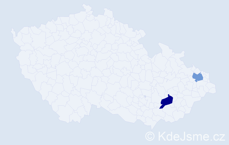 Jméno: 'Sofia Isabella', počet výskytů 2 v celé ČR