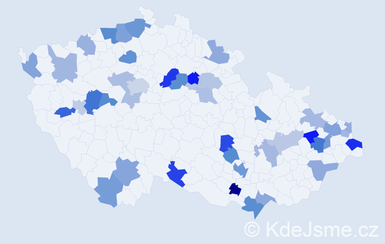 Jméno: 'Sindy', počet výskytů 63 v celé ČR