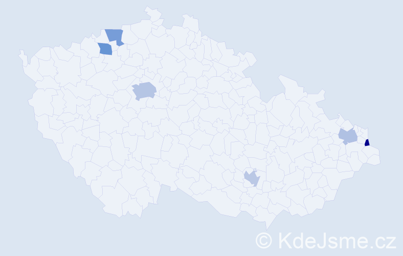 Jméno: 'Asma', počet výskytů 8 v celé ČR