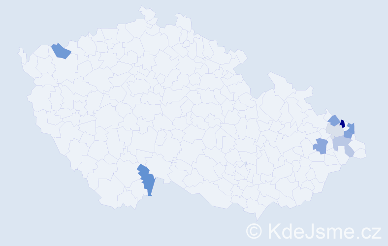 Jméno: 'Adelajda', počet výskytů 13 v celé ČR