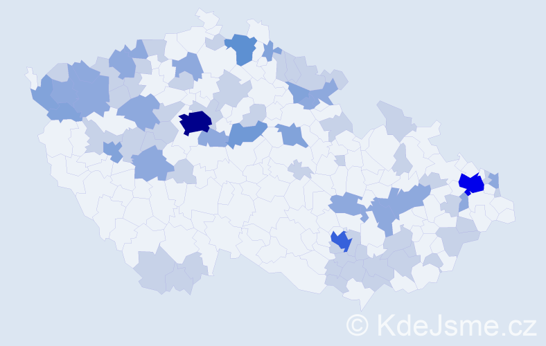 Jméno: 'Hedviga', počet výskytů 135 v celé ČR