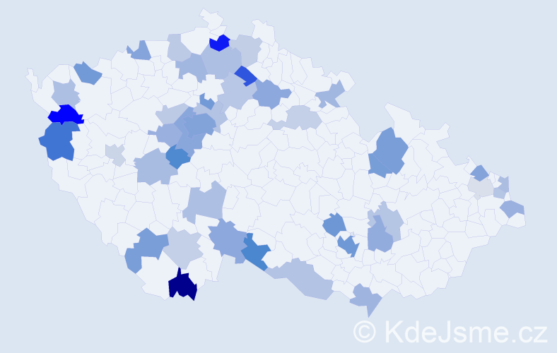 Jméno: 'Jakob', počet výskytů 72 v celé ČR