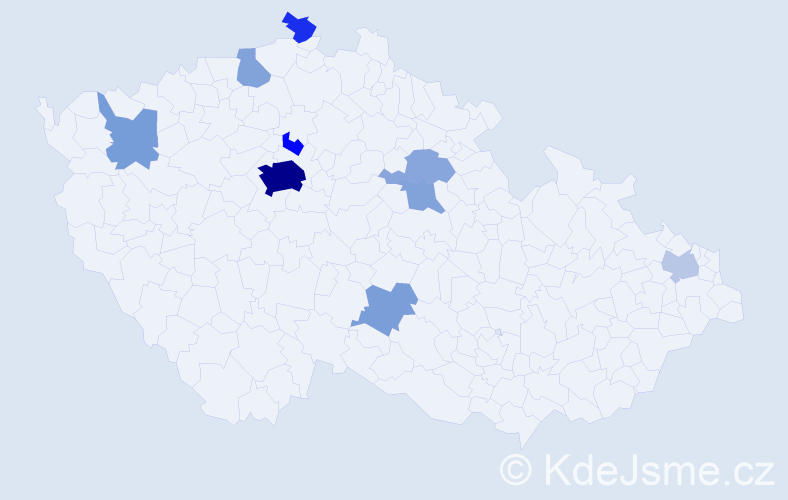 Jméno: 'Jing', počet výskytů 36 v celé ČR