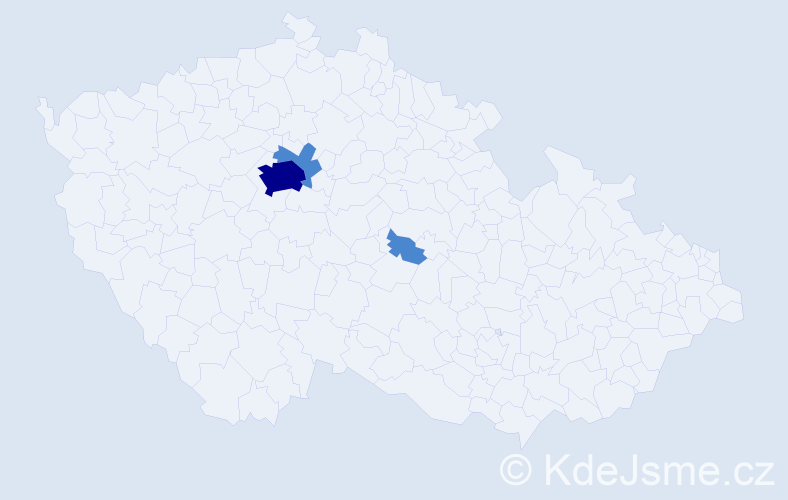 Jméno: 'Jasper', počet výskytů 5 v celé ČR