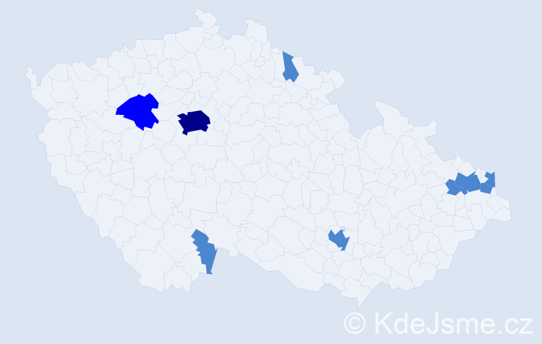 Jméno: 'Astrida', počet výskytů 12 v celé ČR
