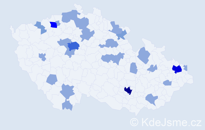 Jméno: 'Miguel', počet výskytů 47 v celé ČR