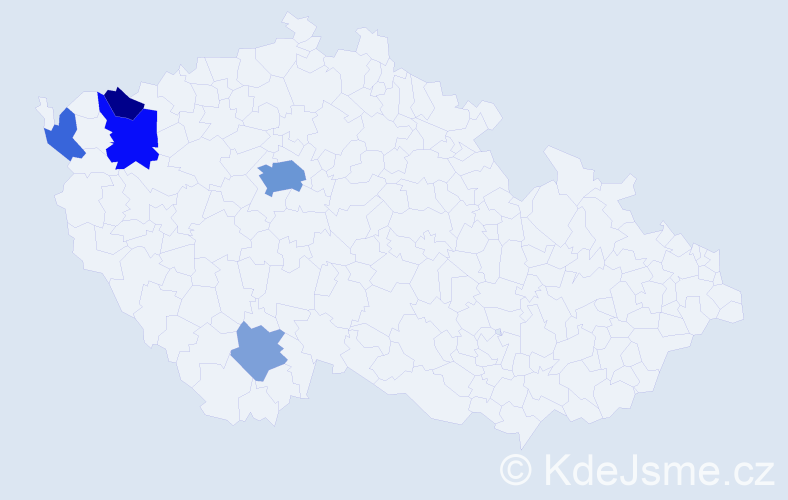 Jméno: 'Nellya', počet výskytů 13 v celé ČR