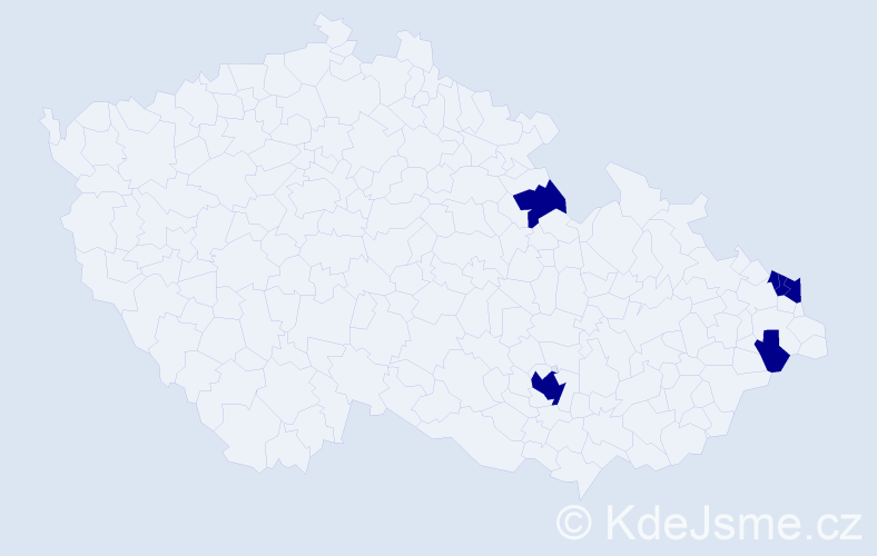 Jméno: 'Mieczyslaw', počet výskytů 6 v celé ČR