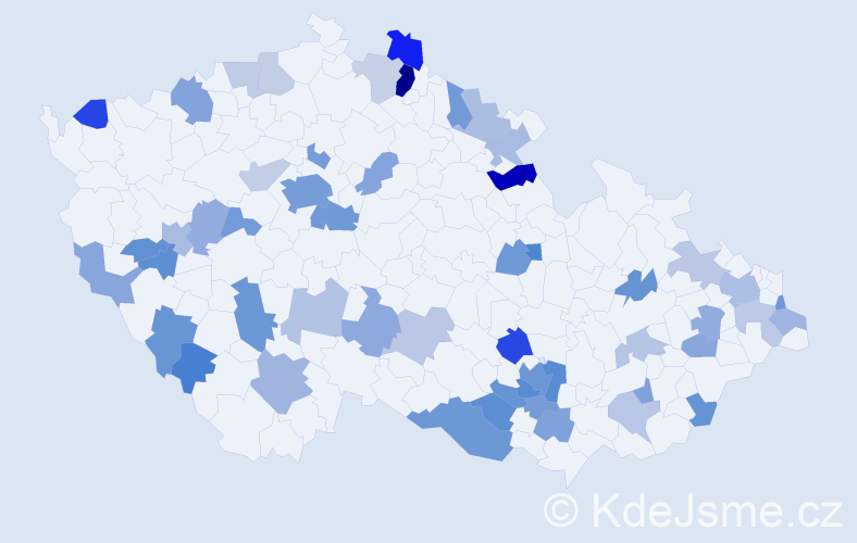Jméno: 'Ina', počet výskytů 99 v celé ČR