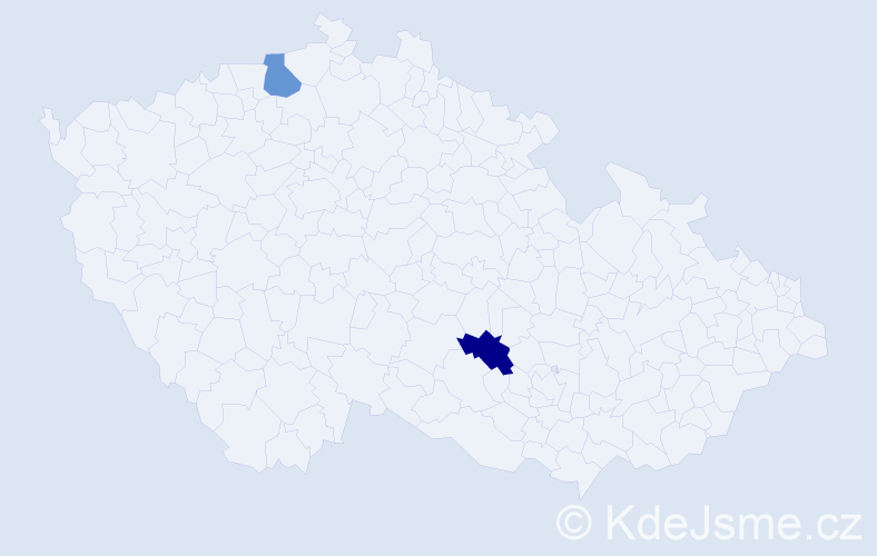 Jméno: 'Alica Mária', počet výskytů 2 v celé ČR