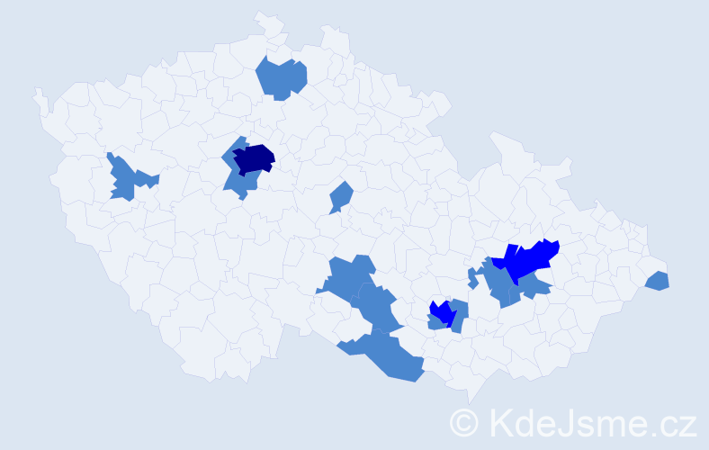 Jméno: 'Janika', počet výskytů 18 v celé ČR