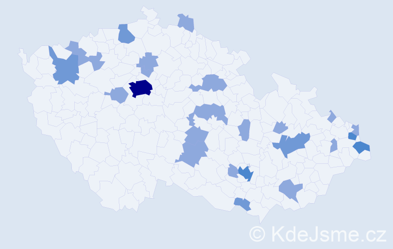 Jméno: 'Ludvik', počet výskytů 40 v celé ČR