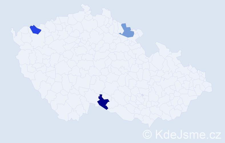 Jméno: 'Tuyet Nhung', počet výskytů 3 v celé ČR