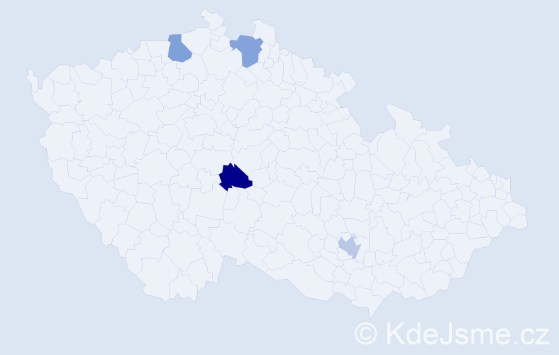 Jméno: 'Michaela Patricie', počet výskytů 4 v celé ČR