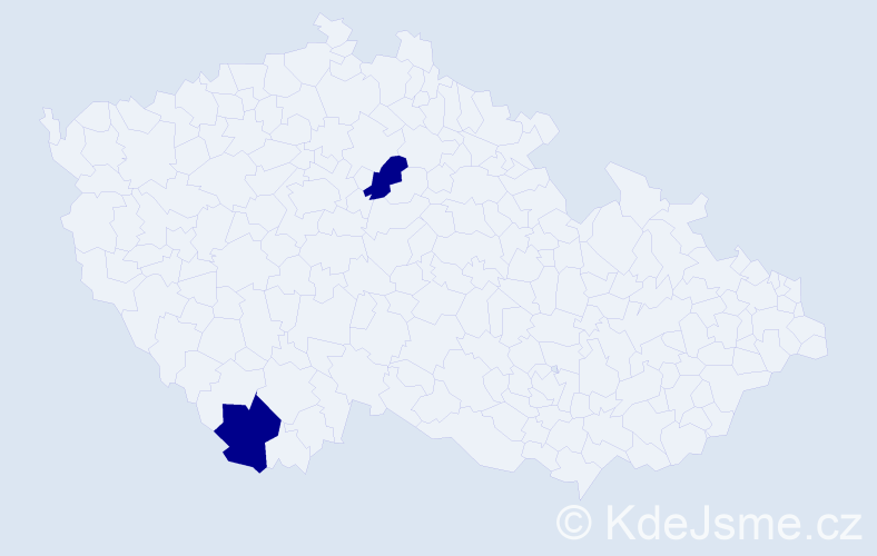 Jméno: 'Rokus', počet výskytů 2 v celé ČR