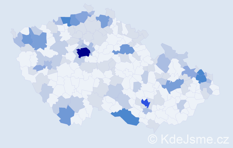 Jméno: 'Heřman', počet výskytů 249 v celé ČR